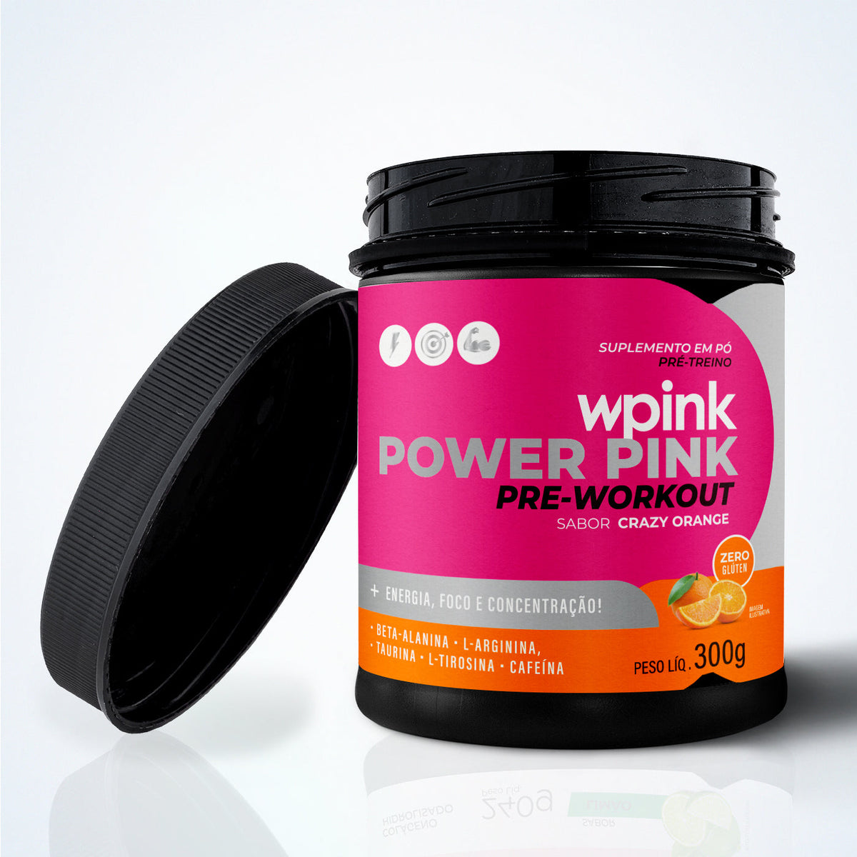 super power pink laranja - pré-treino - 300g