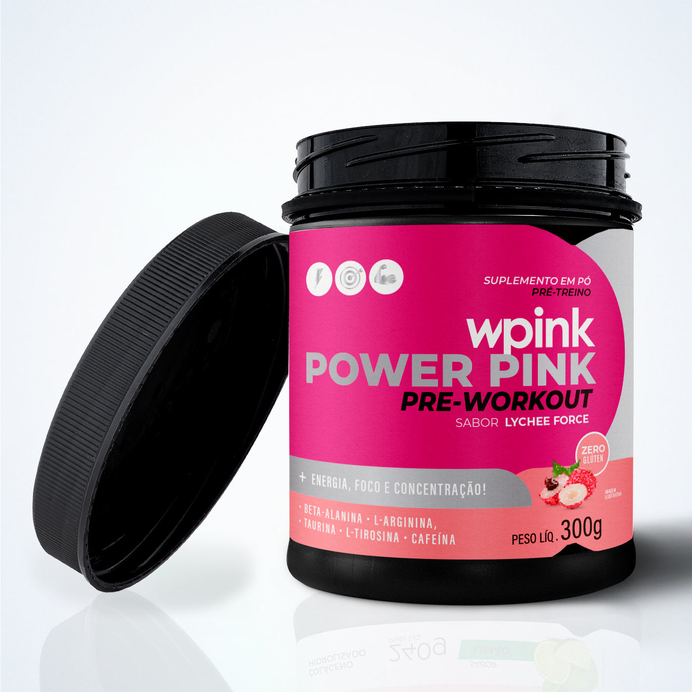 super power pink lichia - pré-treino - 300g