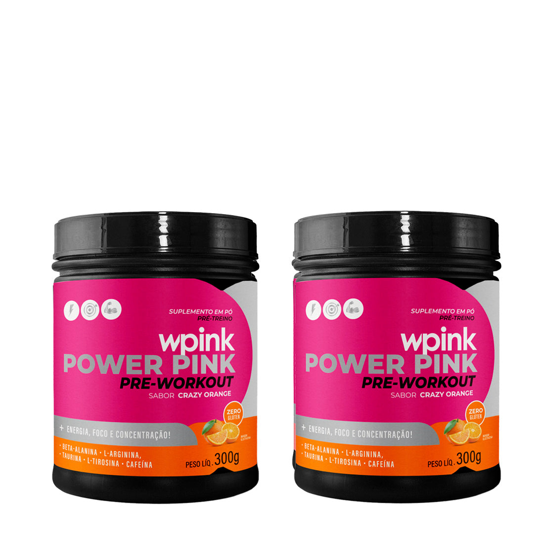 2 super power pink laranja - pré-treino - 300g [Pré Black-friday]