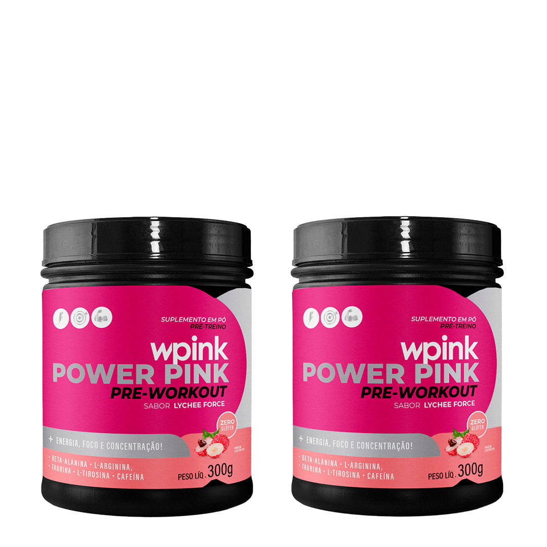 2 super power pink lichia - pré-treino - 300g [Pré Black-friday]